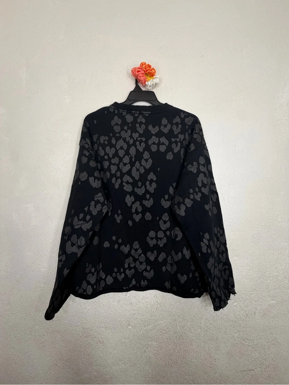 Just Cavalli Graphic Leopard Sweatshirt XXL Black Authentic Made in Italy